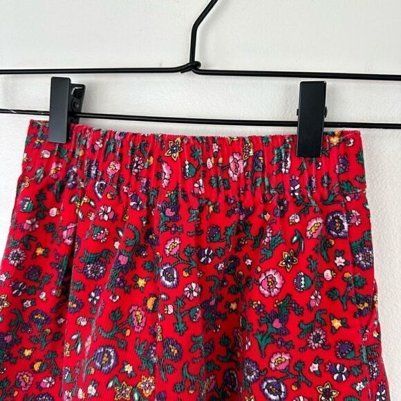 Oshkosh B’gosh Kids 90s Era Red Paisley Floral Corduroy Pleated Front Balloon Ta - Picture 9 of 11